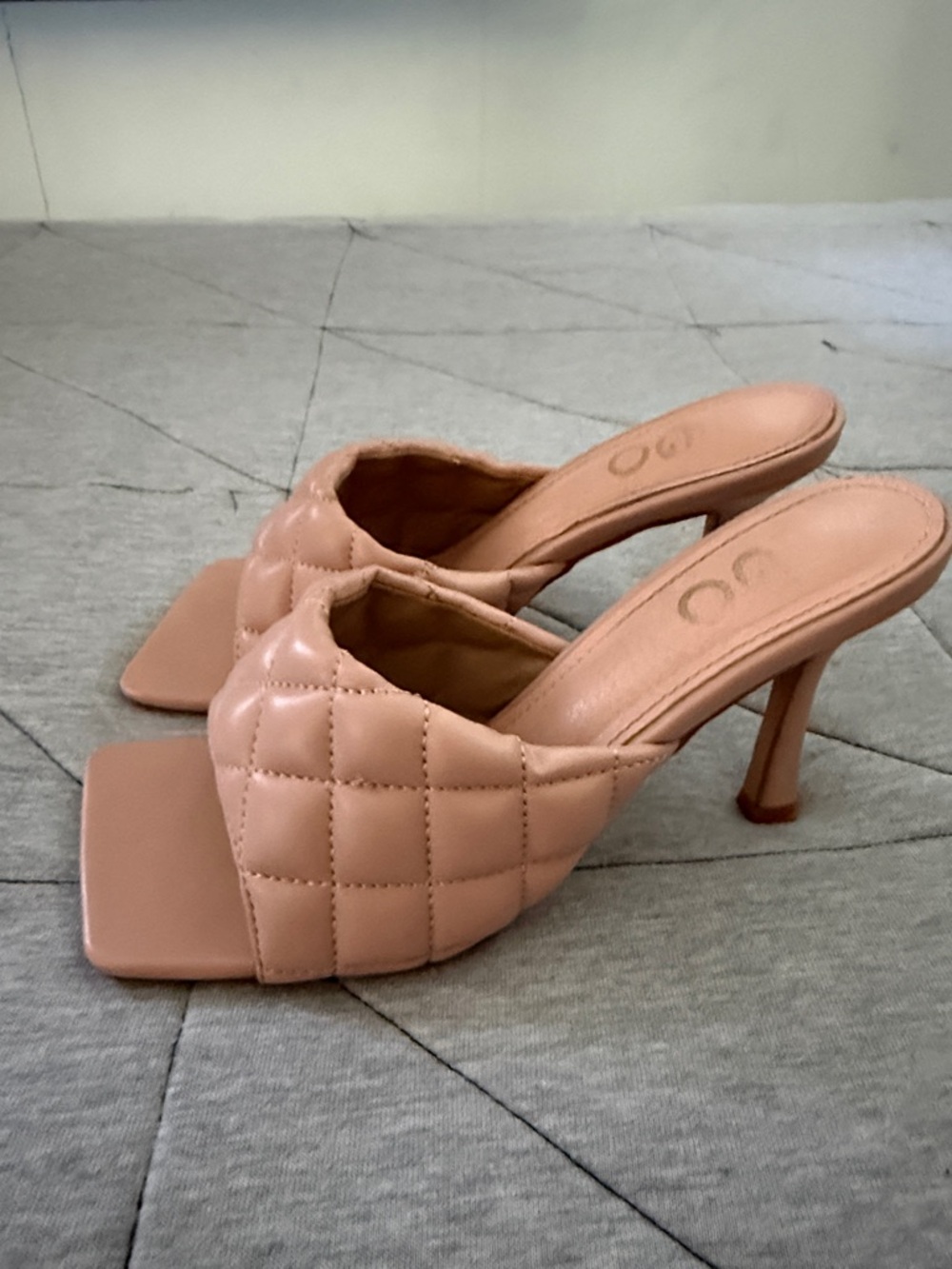 EGO Quilted Square-Toe Mules